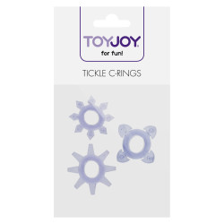 Basics TOYJOY 3 cockrings mini Tickle C-Rings Violet